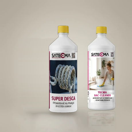Комплект „Банята" - SUPER DESCA и TECMA BAC CLEANER, двете литрови бутилки