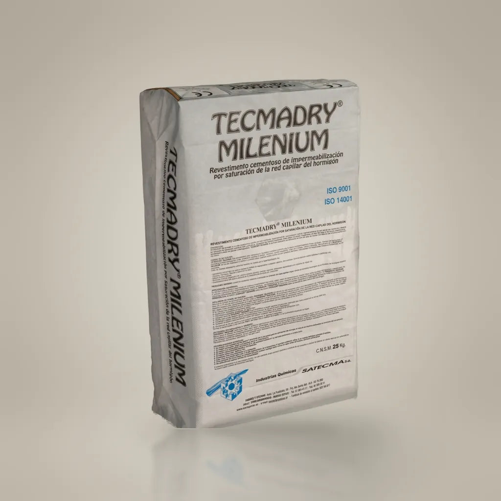 TECMADRY MILENIUM 25 кг (сив) - Кристална циментова хидроизолация